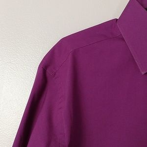 Mens Purple Buttom Up Medium 15 neck 34/35